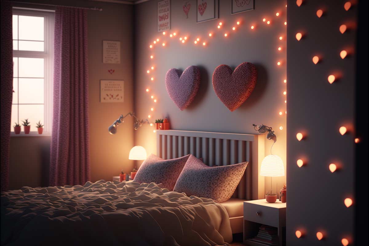 Idee per le decorazioni camera da letto San Valentino