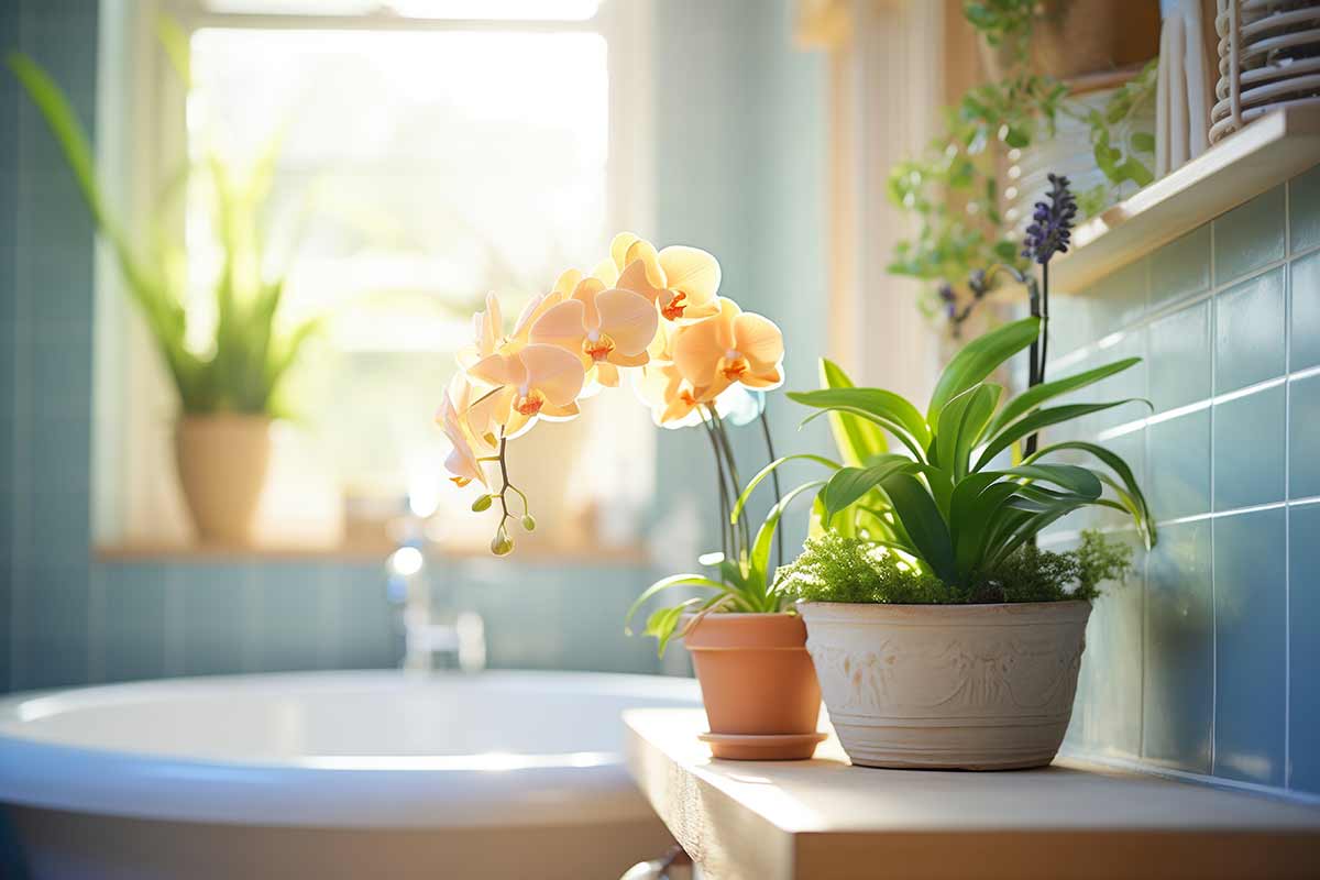 orchidea in bagno