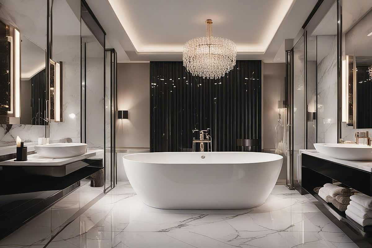 bagno con marmo lucido
