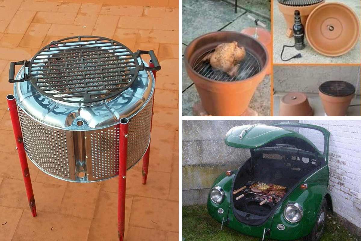 barbecue fai da te con riciclo