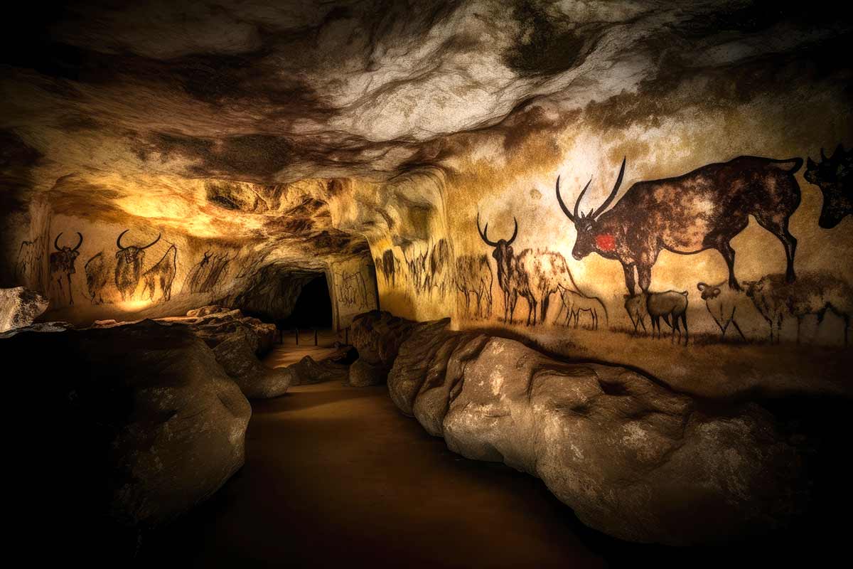 Grotte di Lascaux, Dordogna, Francia