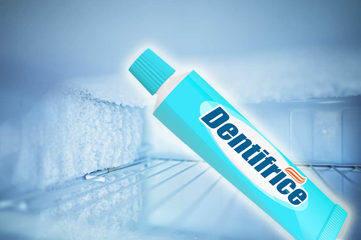dentifricio in congelatore