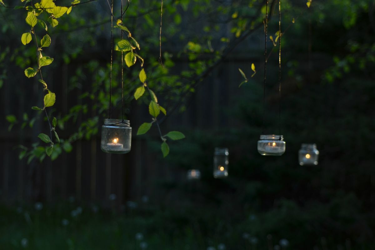 lanterne fai da te con contenitori di vetro