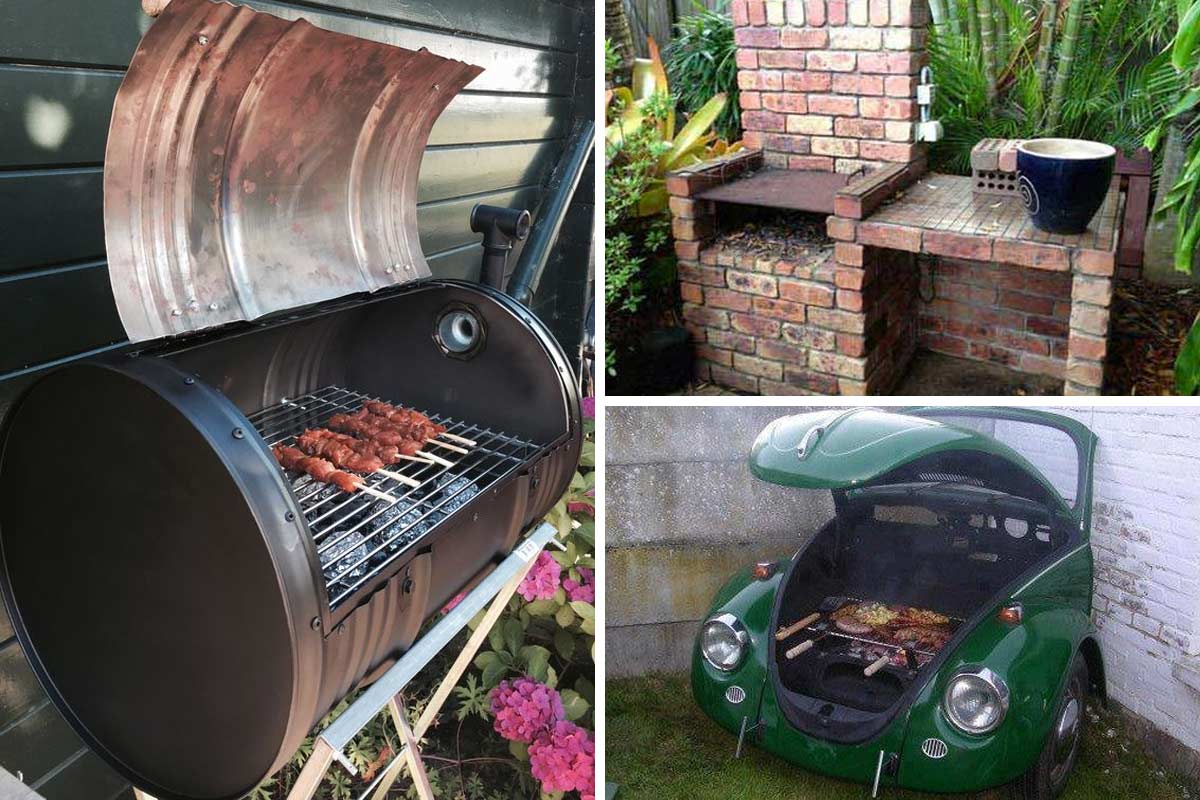 Barbecue fai-da-te in giardino