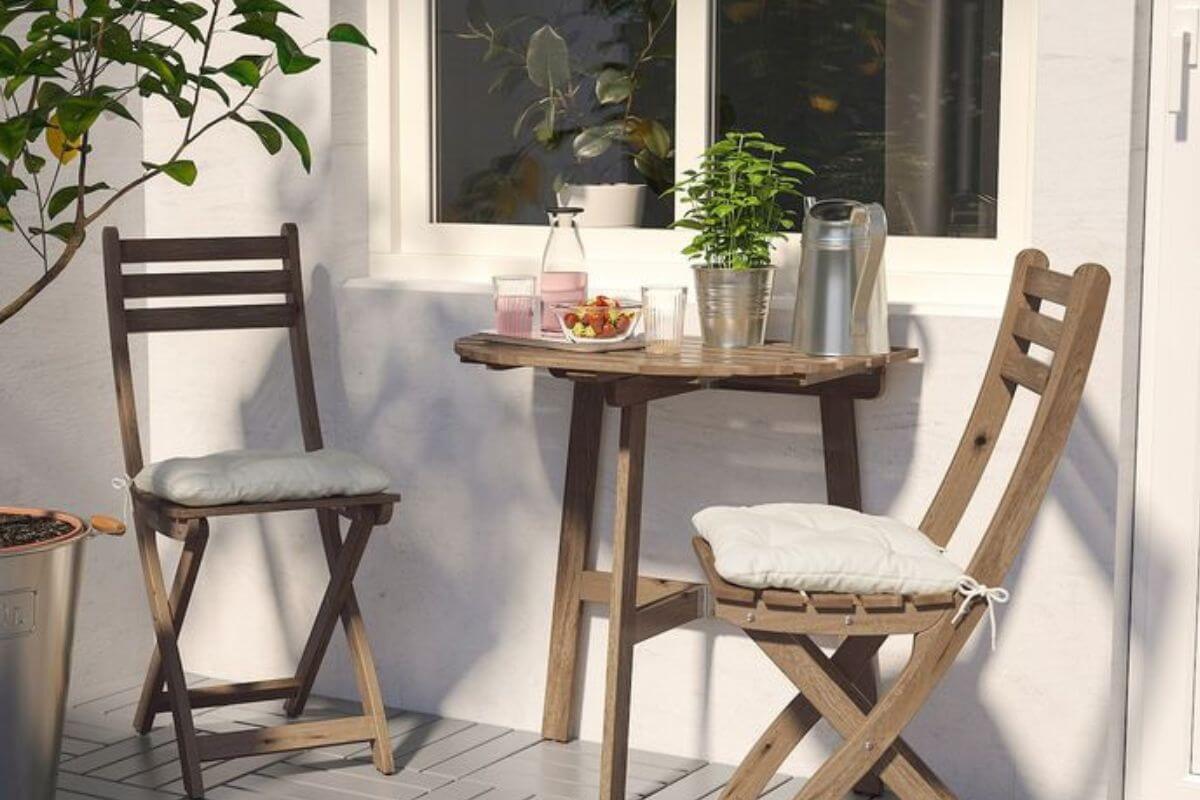 ASKHOLMEN, tavolo da balcone per due di Ikea