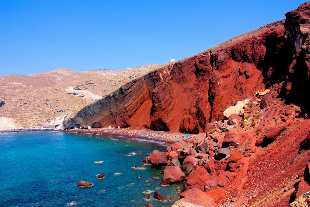 red beach santorini