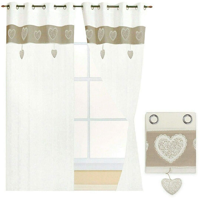 Tende stile shabby sono i cuori