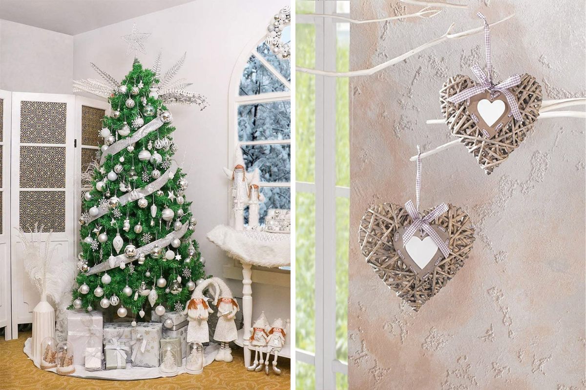 Decorazioni natalizie in stile Shabby chic