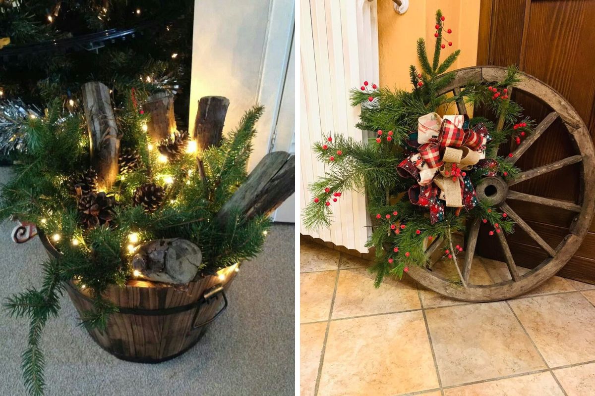 Decorazioni di Natale in stile rustico