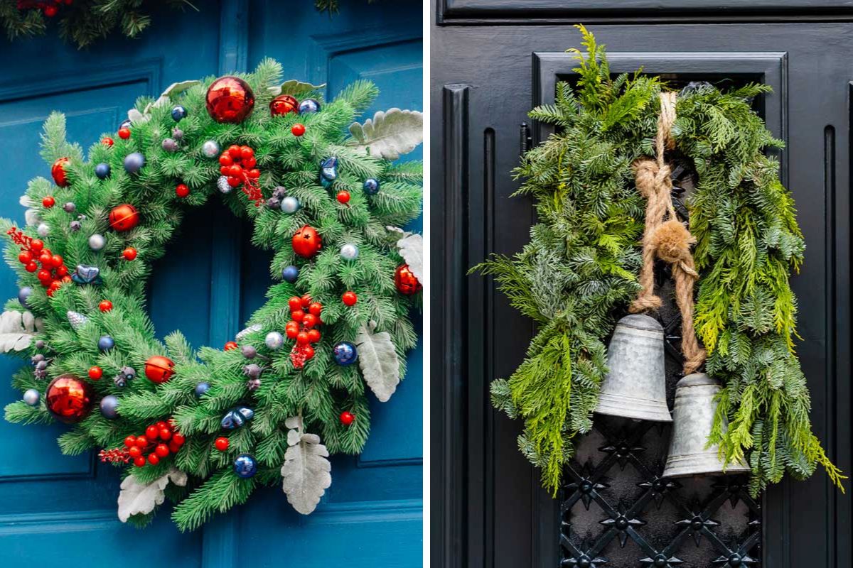 Fuori porta ghirlande di Natale